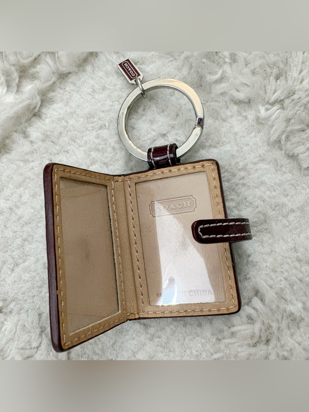 Vintage Y2K Rare HTF Patent Leather Mini Coach Photo Keychain - Picture 8 of 11
